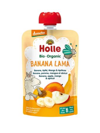 Mus Bananowa Lama owocowy dla dzieci Bio Holle100g