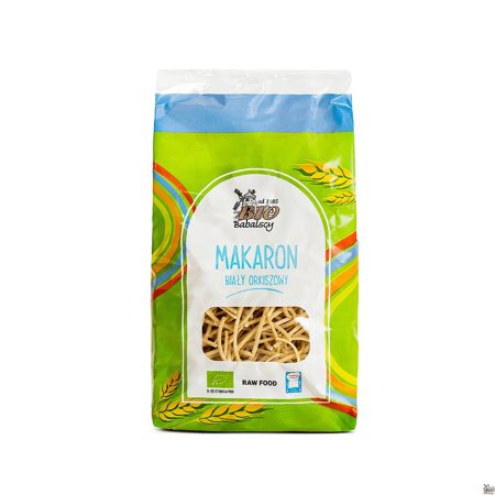 Makaron orkiszowy biały nitki Raw Food Bio Babalscy 400 g – sklepzdrowedziecko.pl