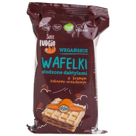 Wafelki z kremem kakao-orzech słodzone daktylami Eko Super Fudgio4×30g – sklepzdrowedziecko.pl