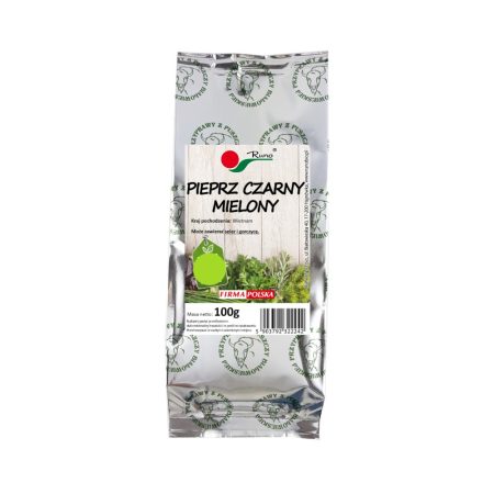 pieprz czarny mielony runobio 100 g - sklepzdrowedziecko.pl